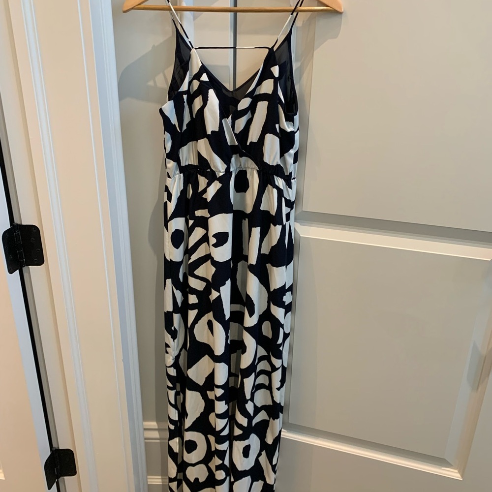 Loft Maxi Dress Blue & White size 0